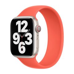 Apple Bracelet Boucle unique en Silicone Apple Watch | 44/45/46/49 mm - Taille 11 - Nectarine