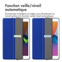 imoshion Coque tablette Trifold Apple iPad 9 (2021) 10.2 pouces / iPad 8 (2020) 10.2 pouces / iPad 7 (2019) 10.2 pouces - Cobalt Blue