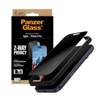 PanzerGlass Protection d'écran Privacy Ultra-Wide Fit Anti-bactérienne avec applicateur Apple iPhone 17 Pro