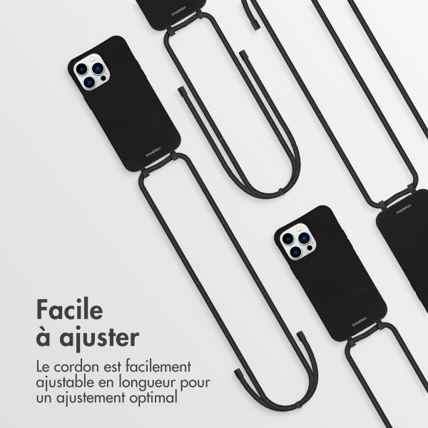 imoshion Coque de couleur avec cordon amovible Apple iPhone 14 Pro Max - Noir