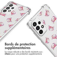 imoshion Coque Design avec cordon Samsung Galaxy A52(s) (5G/4G) - Crab Watercolor