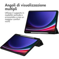 imoshion Coque tablette rigide Trifold Samsung Galaxy Tab S9 11.0 pouces - Noir