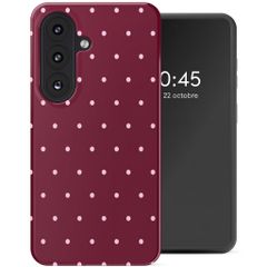 Selencia Coque arrière Vivid Samsung Galaxy S26 - Happy Dots Burgundy
