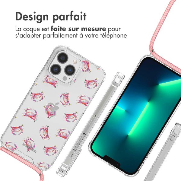 imoshion Coque Design avec cordon iPhone 13 Pro - Crab Watercolor