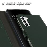 Selencia Étui de téléphone portefeuille en cuir véritable Samsung Galaxy S23 - Vert