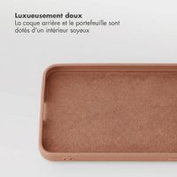 Selencia Étui portefeuille amovible Olyn avec MagSafe Samsung Galaxy A57 (5G) - Marron