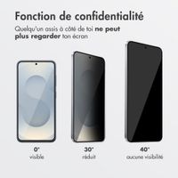 Accezz Protection d’écran en verre trempé avec filtre de confidentialité + Applicateur Samsung Galaxy S24 Plus / S25 Plus