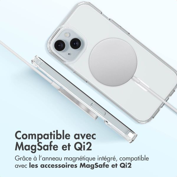 Accezz Coque arrière Xtreme Impact avec MagSafe Apple iPhone 15 - Transparent
