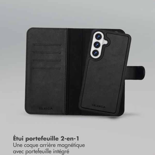 Selencia Étui portefeuille amovible Olyn avec MagSafe Samsung Galaxy S26 Plus - Noir