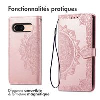 imoshion Etui de téléphone portefeuille Mandala Google Pixel 8a - Rose Dorée