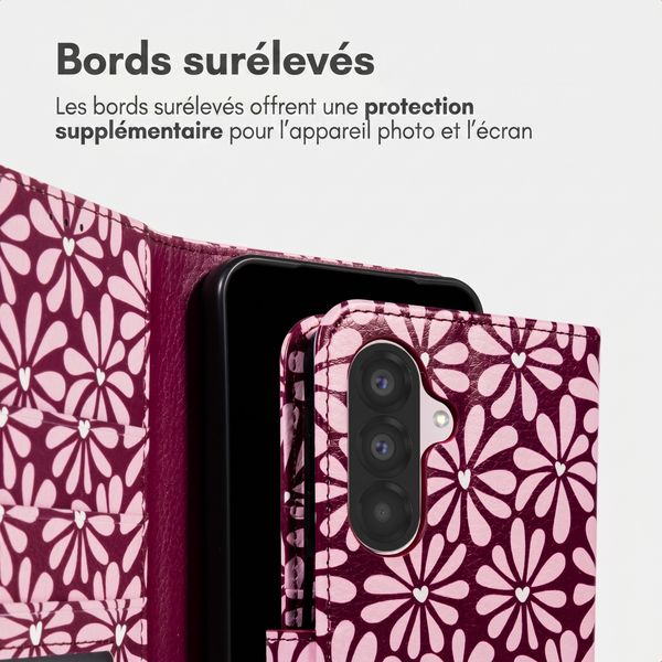 imoshion Étui de télephone portefeuille Design Samsung Galaxy A35 - Bloom Love Blush