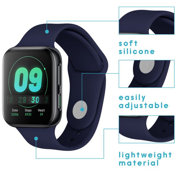 imoshion Bracelet silicone Oppo Watch 41 mm - Bleu foncé