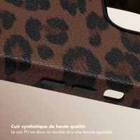 Selencia Coque Sabi imprimé panthère avec MagSafe Apple iPhone 13 - Mocha Brown
