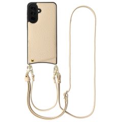 Selencia Coque de télephone Nova avec cordon et porte-cartes Samsung Galaxy A37 (5G) - Beige