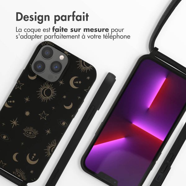 imoshion Coque design en silicone avec cordon iPhone 13 Pro Max - Sky Black