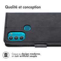 imoshion Étui de téléphone portefeuille Luxe Motorola Moto G71 - Noir