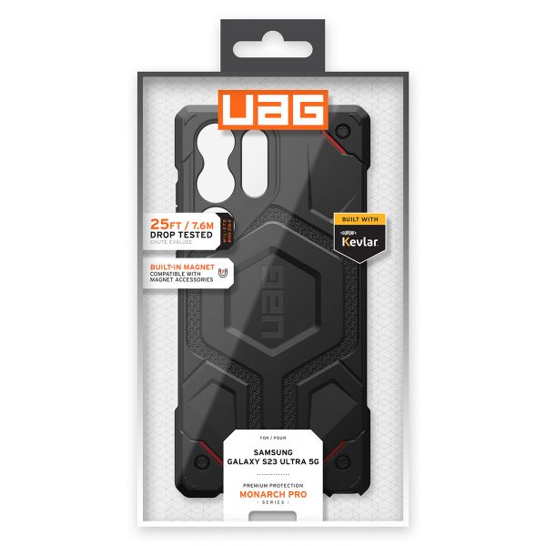 UAG Coque arrière Monarch Pro Samsung Galaxy S23 Ultra - Kevlar Black