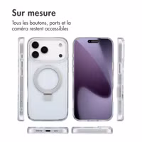Accezz Coque Ring Stand avec MagSafe Apple iPhone 17 Pro Max - Transparent