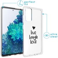 imoshion Coque Design Samsung Galaxy S20 FE - Live Laugh Love - Noir