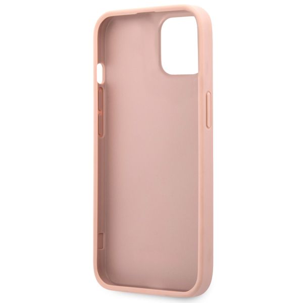 Guess Coque 4G Metal Logo Saffiano Apple iPhone 13 Mini - Rose