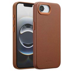 Accezz Coque arrière en cuir avec MagSafe Apple iPhone 16e - Sienna Brown