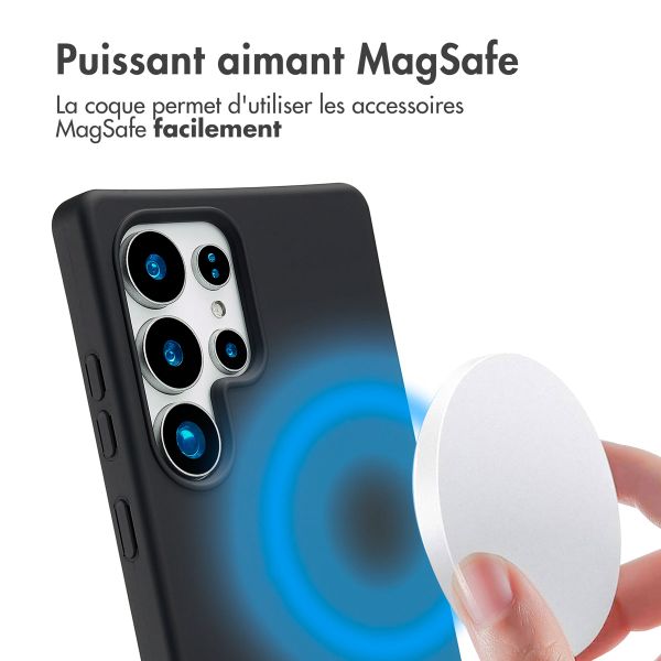 imoshion Coque arrière Color avec cordon amovible et MagSafe Samsung Galaxy S25 Ultra - Noir