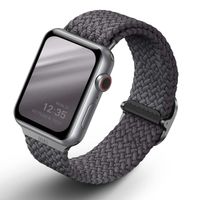 Uniq Bracelet tressé Aspen Apple Watch Series 1 t/m 11 / SE / Ultra (44/45/46/49 mm) - Granite Grey