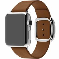 Apple Leather Band Modern Buckle Apple Watch Series 1 á 9 / SE (38/40/41 mm) | Series 10 (42 mm) - Taille M - Brun