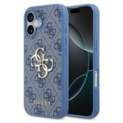 Guess Coque 4G Metal Logo Backcover Apple iPhone 17 - Bleu
