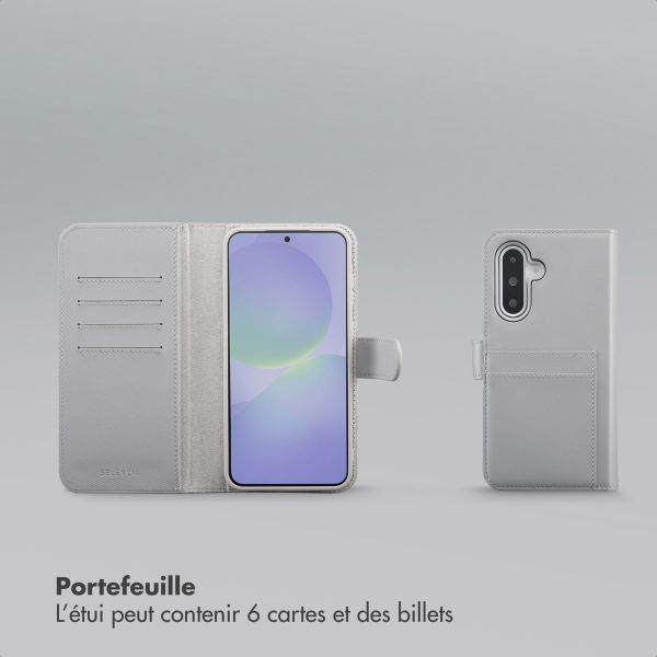 Selencia Étui portefeuille amovible Olyn avec MagSafe Samsung Galaxy A36 - Gris