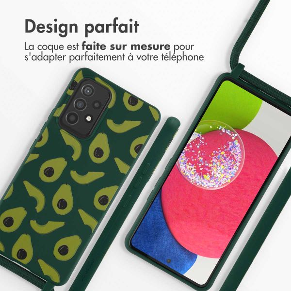 imoshion Coque design en silicone avec cordon Samsung Galaxy A53 - Avocado Green