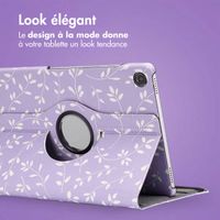 imoshion Coque tablette Design rotatif à 360° Samsung Galaxy Tab A9 Plus - Lavender Flowers