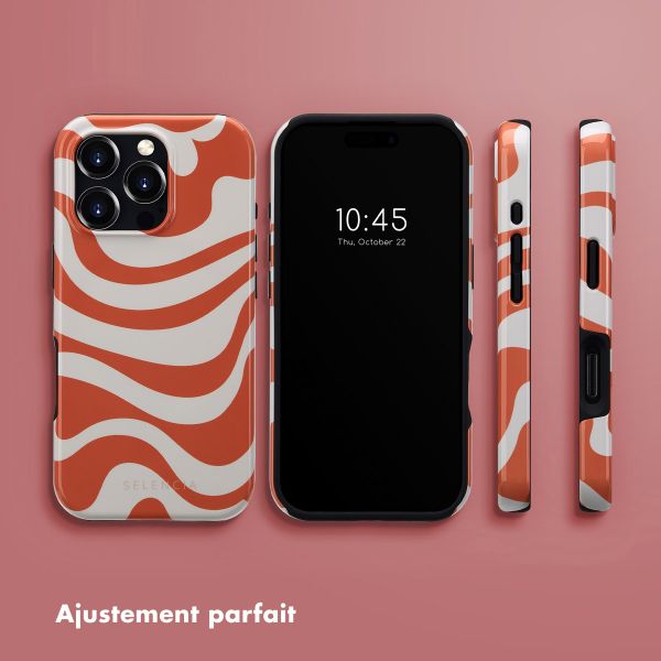 Selencia Coque arrière Vivid Tough avec MagSafe iPhone 16 Pro - Dream Swirl Orange