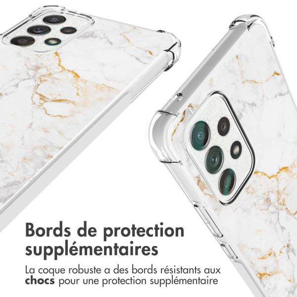 imoshion Coque Design avec cordon Samsung Galaxy A53 - White Marble