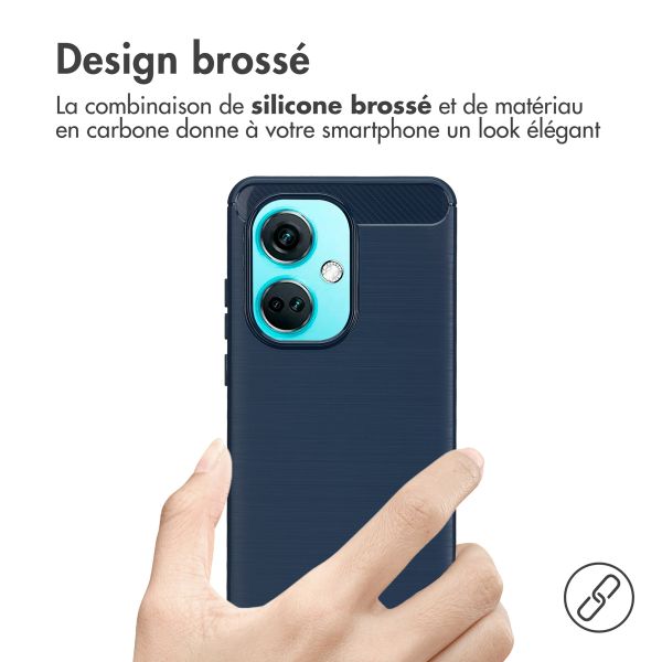 imoshion Coque Brushed OnePlus Nord CE 3 / CE 3 Lite - Bleu foncé