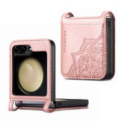 imoshion Mandala Bookcase Samsung Galaxy Z Flip 7 FE - Rose Doré