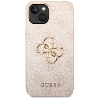 Guess Coque 4G Metal Logo Backcover iPhone 15 - Rose