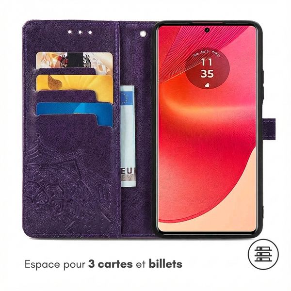imoshion Etui de télephone Mandala Motorola Edge 50 Fusion - Violet