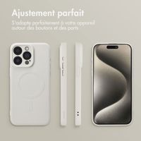 imoshion Coque Couleur avec MagSafe Apple iPhone 15 Pro Max - Beige