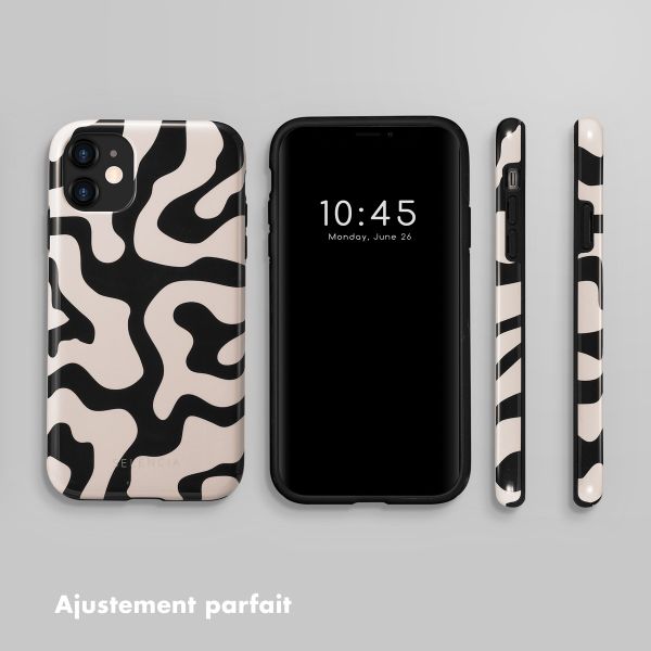 Selencia Coque arrière Vivid Apple iPhone 11 - Art Wave Black