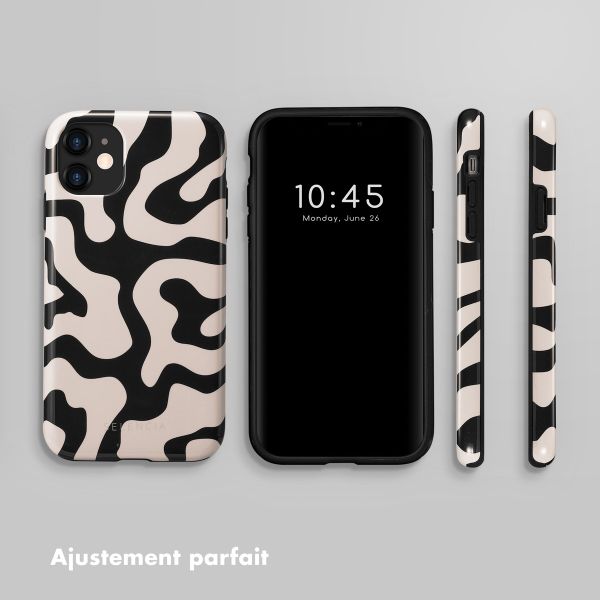 Selencia Coque arrière Vivid Tough iPhone 11 - Art Wave Black