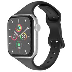 imoshion Bracelet en silicone fin Apple Watch Series 1-10 / SE / Ultra (2) (44/45/46/49 mm) - Noir