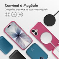 imoshion Coque arrière Color avec cordon amovible et MagSafe Apple iPhone 17 - Raspberry