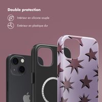 Selencia Coque arrière Vivid avec MagSafe Apple iPhone 13 - Stars Plum Lilac