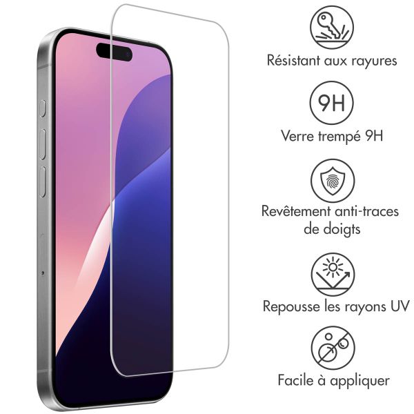 Accezz Protection d'écran en verre trempé 2-pack iPhone 16 Pro Max