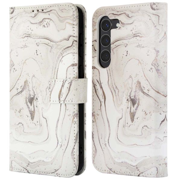 imoshion Étui de téléphone portefeuille Design Samsung Galaxy S23 - Sandy Marble