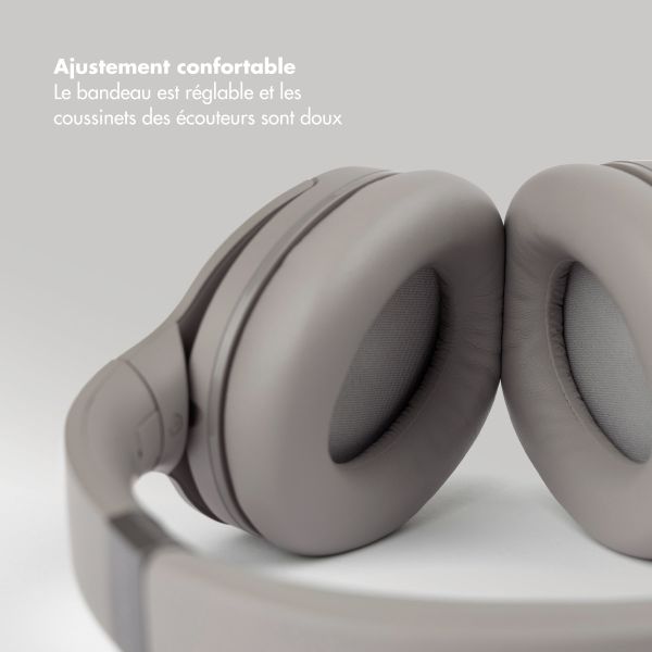 Selencia Casque sans fil Urban Play - Réduction active du bruit (ANC) - Avec étui de rangement - Cosy Grey