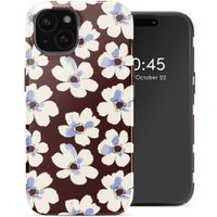 Selencia Coque arrière Vivid avec MagSafe Apple iPhone 15 - Choco Flower Pop