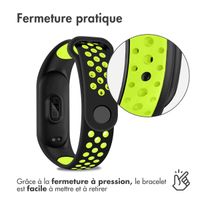 imoshion Bracelet sportif en silicone Xiaomi Mi Band 5 / 6 - Noir / Lime