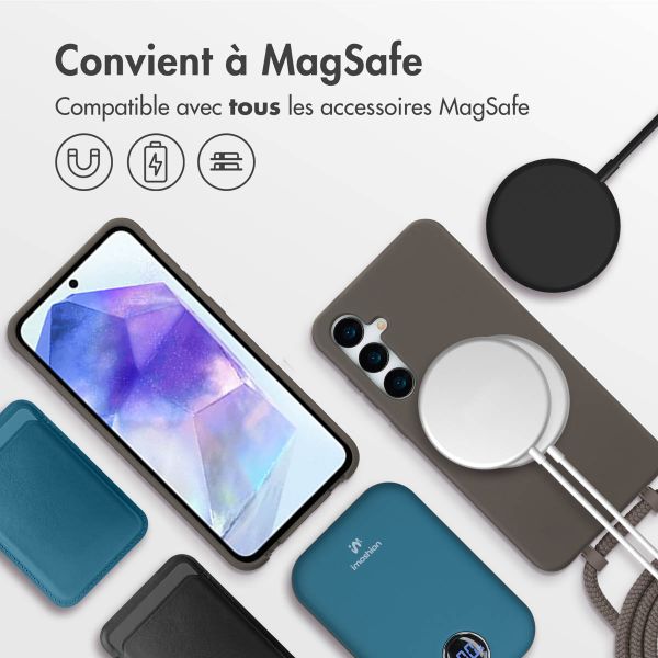 imoshion Coque de couleur avec cordon amovible MagSafe Samsung Galaxy A55 - Black Coffee